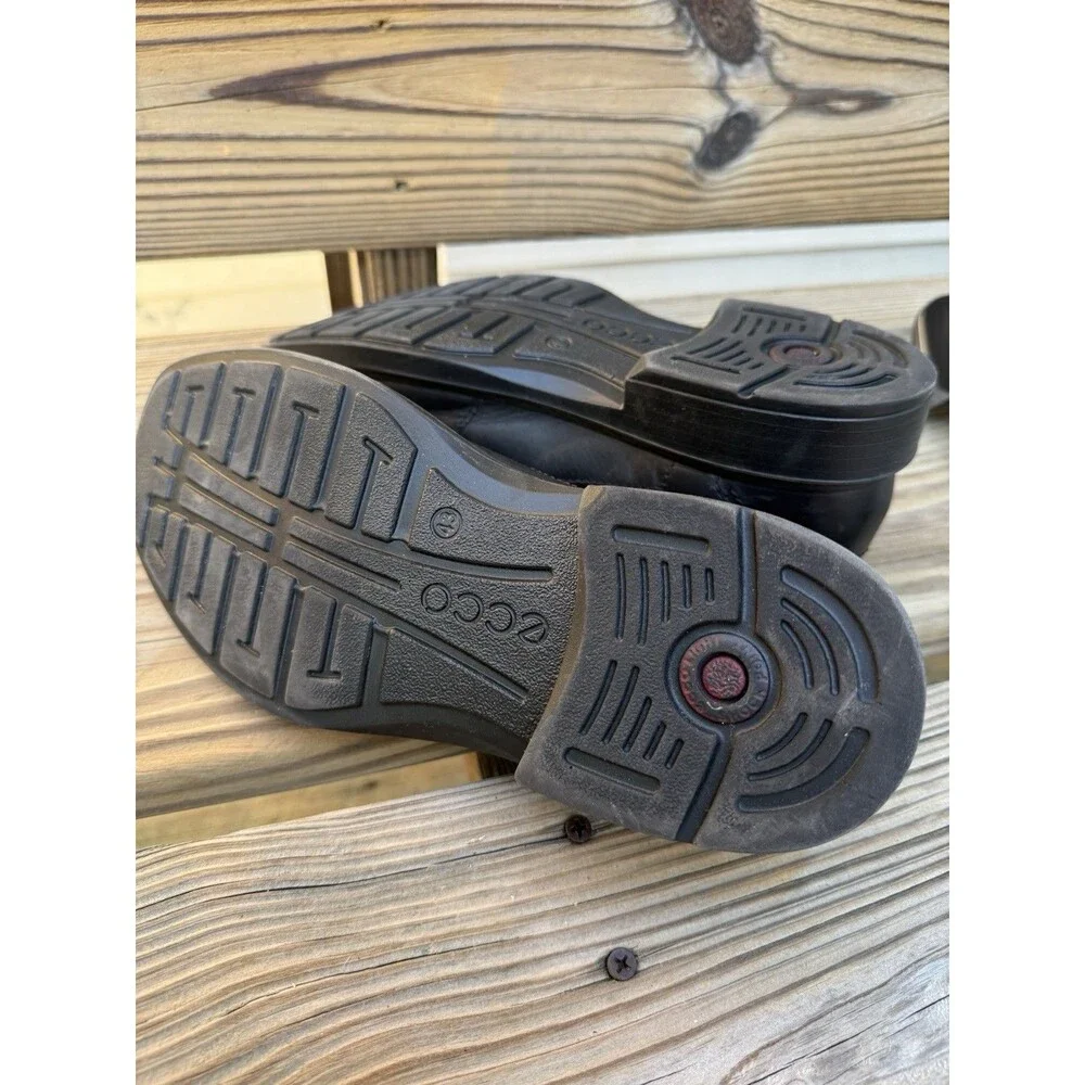 ECCO Soft Classic Loafer Shoes Men's Black Leather Slip On Comfort  EU 43 US 9.5